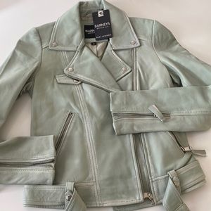 New w tags Barney’s leather jacket